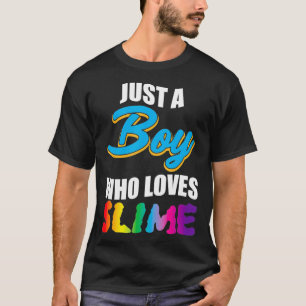 Camiseta Só um rapaz que ama Slime Engraçado Presente par