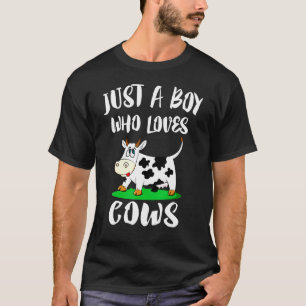 Camiseta Só um rapaz que ama vacas Fazenda de animais