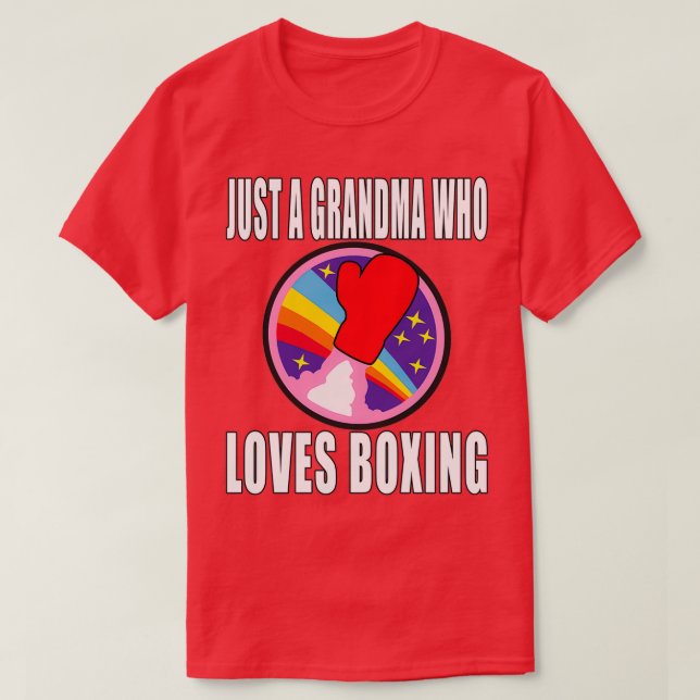 Camiseta Só Uma Avó Que Adora Boxing MMA Artes Marciais (Frente do Design)