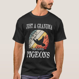 Camiseta Só Uma Avó Que Ama Pombos