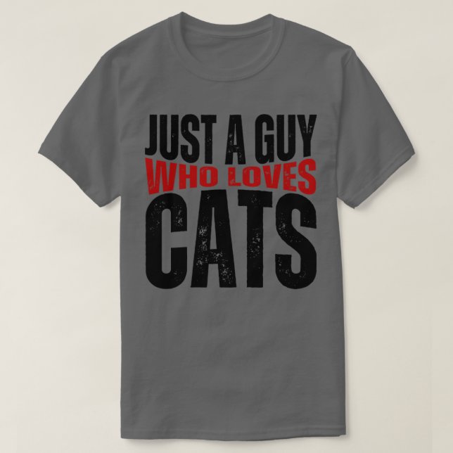 Camiseta Só Uma Cara Que Ama Gatos Engraçados, Gato, (Frente do Design)