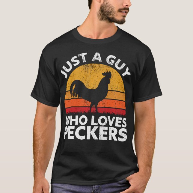 Camiseta Só Uma Cara Que Ama Peckers - Frango Engraçado (Frente)