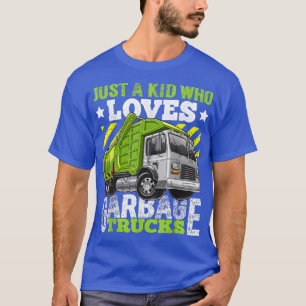 Camiseta Só uma criança que ama os caminhões de lixo.