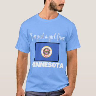 Camiseta Só uma garota do orgulho do estado de Minnesota de