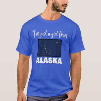 Camiseta Só uma garota do orgulho do estado do Alasca desig