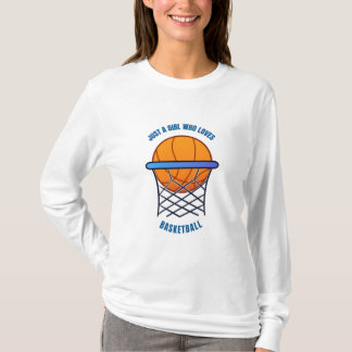 Camiseta só uma garota que adora basquete