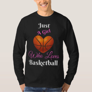 Camiseta Só Uma Garota Que Adora Basquete