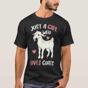 Camiseta Só Uma Garota Que Adora Cabra Fazenda De Capuz Ani