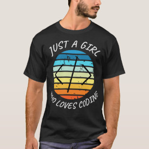 Camiseta Só uma garota que adora codificar o código da garo
