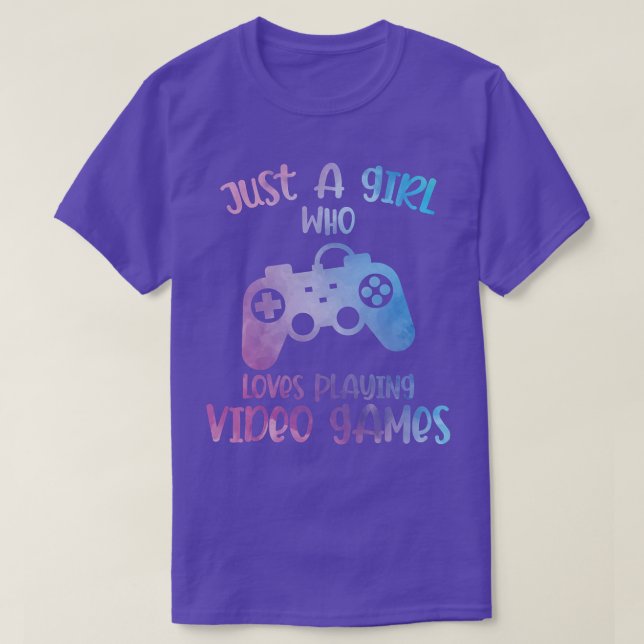 Camiseta Só uma garota que adora jogar Video games  (Frente do Design)