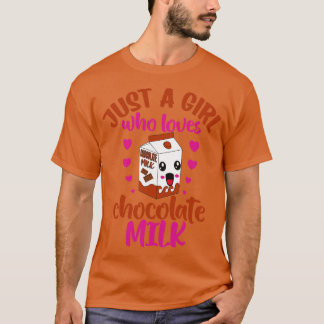 Camiseta Só uma garota que adora leite de chocolate
