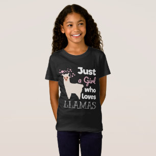 Camiseta Só Uma Garota Que Adora Lhamas