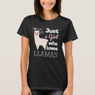 Camiseta Só Uma Garota Que Adora Lhamas