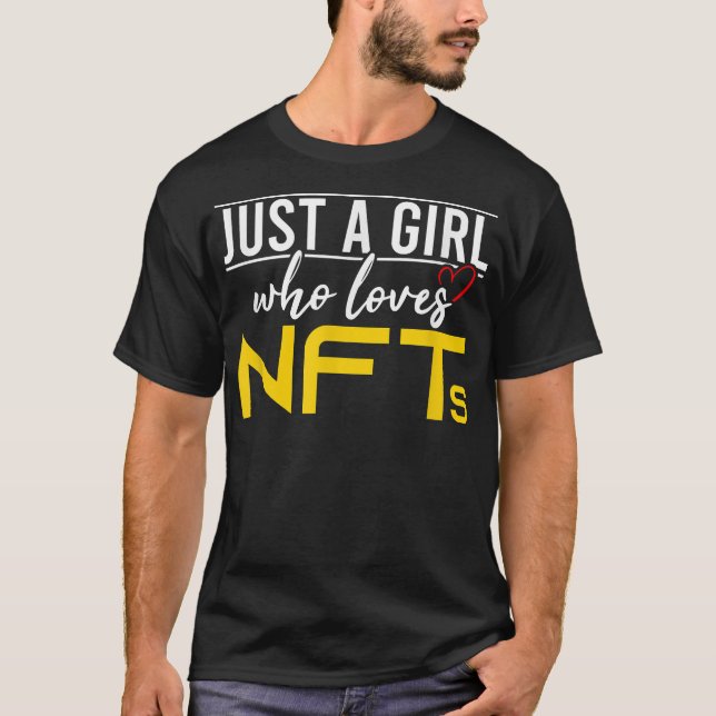 Camiseta Só uma garota que ama a arte cripto não fungível d (Frente)