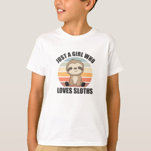 Camiseta Só uma garota que ama a vindima de animais bonitos