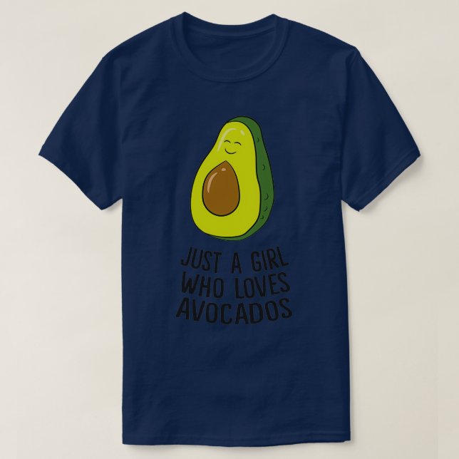 Camiseta Só uma garota que ama abacates, abacate (Frente do Design)