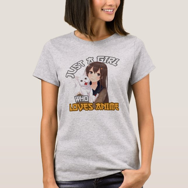Camiseta Só uma garota que ama anime (Frente)