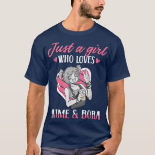 Camiseta Só uma garota que ama anime e Boba Bubble Tea Bo