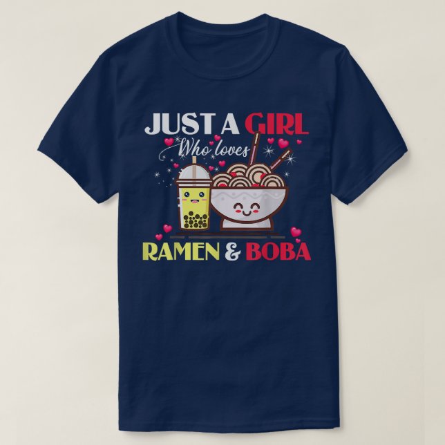 Camiseta Só uma garota que ama anime e Boba Bubble Tea Gi (Frente do Design)
