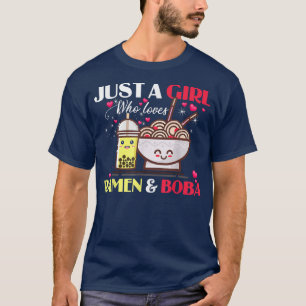 Camiseta Só uma garota que ama anime e Boba Bubble Tea Gi