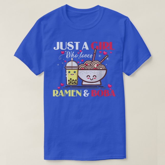 Camiseta Só uma garota que ama anime e Boba Bubble Tea Te (Frente do Design)