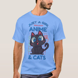 Camiseta Só uma garota que ama anime e come mulheres japone