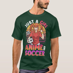 Camiseta Só uma garota que ama anime e garotas de bola de f