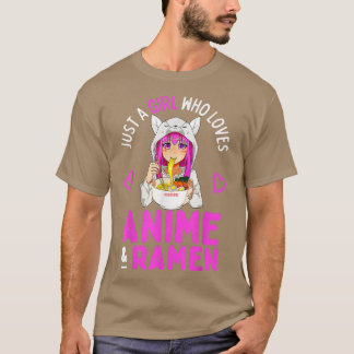 Camiseta Só uma garota que ama anime e gola de gola