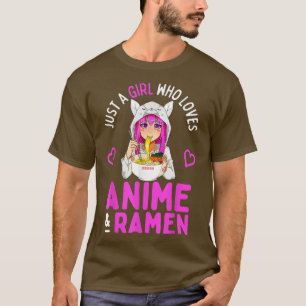 Camiseta Só uma garota que ama anime e gola de gola