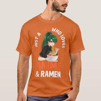 Camiseta Só uma garota que ama anime e gola de gola
