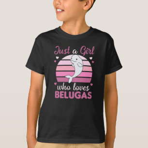 Camiseta Só uma garota que ama baleia de animais bonitos de