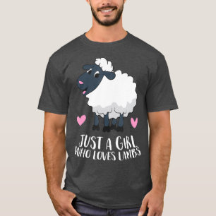 Camiseta Só uma garota que ama borregos, gata de ovelha