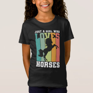 Camiseta Só uma garota que ama Cavalos Garota-cavalo