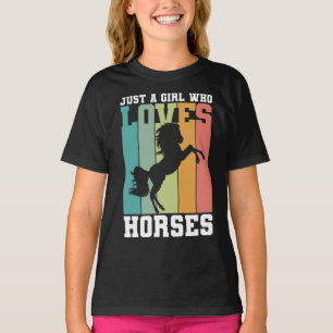 Camiseta Só uma garota que ama Cavalos   Rapariga de Caval