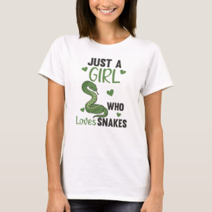 Camiseta Só uma garota que ama cobra bonitinho para as meni