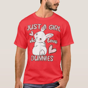 Camiseta Só Uma Garota Que Ama Coelhinhos Bonitos Coelhinho