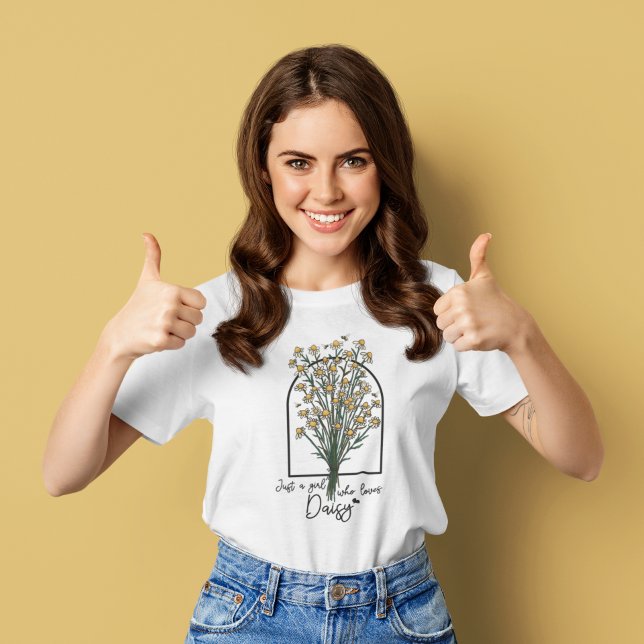 Camiseta Só uma garota que ama Daisy T-Shirt (Criador carregado)
