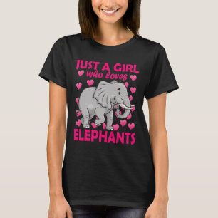 Camiseta Só uma garota que ama elefantes, uma conse de elef