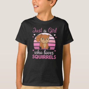 Camiseta Só uma garota que ama esquilo doce
