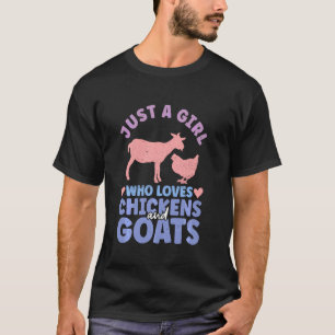 Camiseta Só Uma Garota Que Ama Galinha E Vai Para A Fazenda