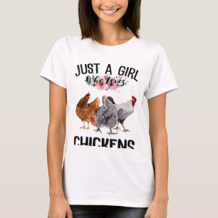 Camiseta Só uma garota que ama galinhas - Amantes de frang
