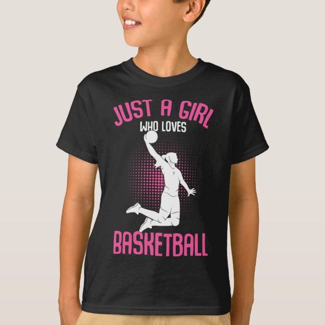 Camiseta Só uma garota que ama garotas de basquete (Frente)