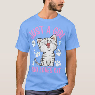 Camiseta Só uma garota que ama gato