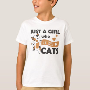 Camiseta Só uma garota que ama Gato Doce