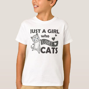 Camiseta Só uma garota que ama Gato Doce