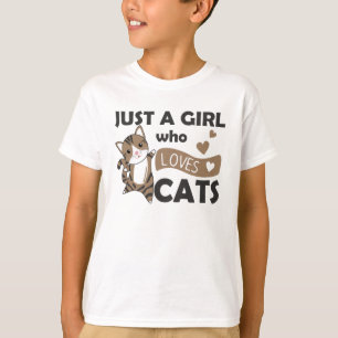 Camiseta Só uma garota que ama Gato Doce