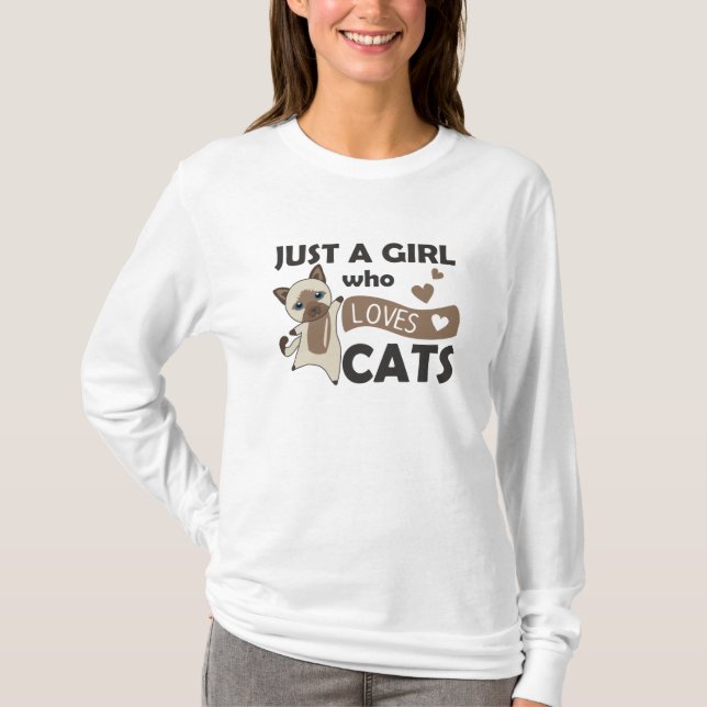 Camiseta Só uma garota que ama Gato Doce (Frente)