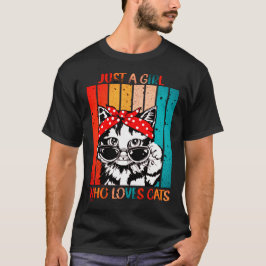 Camiseta SÓ UMA GAROTA QUE AMA GATO Gato engraçado