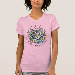 Camiseta Só uma garota que ama gatos