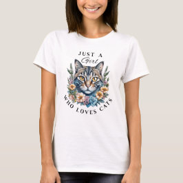 Camiseta Só uma garota que ama gatos
